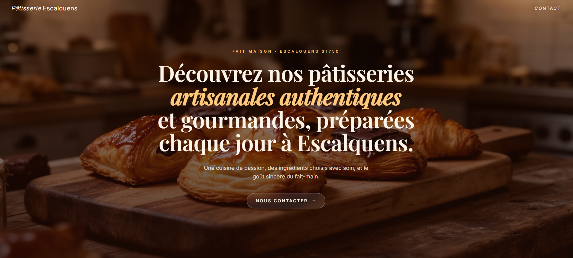 Site vitrine pour une boulangerie, responsive